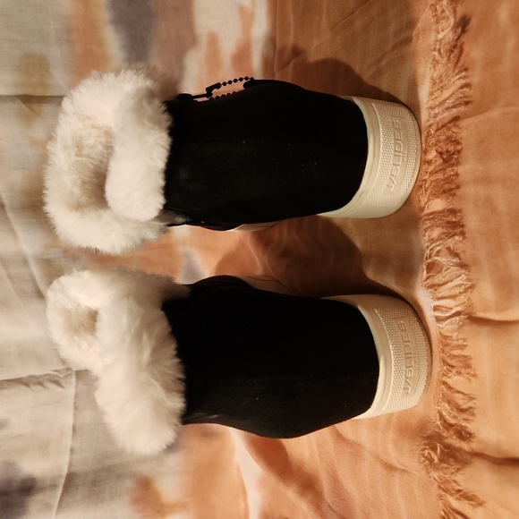 J Slides Urban Sport Women's Black Ankle Boot Wedge 9 - Picture 4 of 9